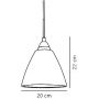 Nordlux Read lampa wisząca 1x60 W biały opal-chrom 73163010 zdj.2