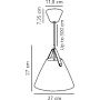 Nordlux Strap 27 lampa wisząca 1x40 W beżowa 84333009 zdj.2