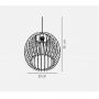 Nordlux Chino lampa wisząca 1x60 W drewno 84843014 zdj.2