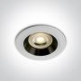 One Light Jalia lampa do zabudowy 1x50W biały/czarny 10105ALG/W/B zdj.1