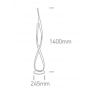 One Light Hana lampa stojąca 1x29 W złoty szczotkowany 61086A/BS zdj.2