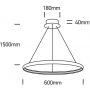 One Light Dolcedo lampa wisząca 1x19 W czarna 63048/B zdj.2