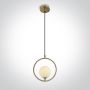 One Light Carla Z1 lampa wisząca 1x9 W mosiądz szczotkowany 63116/BBS zdj.1