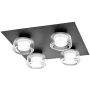 Osram Orbis Flame lampa podsufitowa 4x5,5 W czarna zdj.1