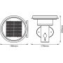 Osram Endura Style Solar Double Circle kinkiet solarny 1x6 W czarny zdj.2