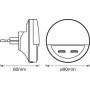 Osram Lunetta USB lampka nocna z czujnikiem zmierzchu 1x13 W biała zdj.2