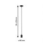 Paulmann Ravi lampa wisząca 1x60 W czarna PL71136 zdj.2