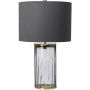 Quintiesse Reno lampa stołowa 1x60 W postarzany mosiądz/szary QN-RENO-SMOKE-AB zdj.1