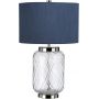 Quintiesse Sola lampa stołowa 1x60 W polerowany nikiel/przezroczysta/niebieska QN-SOLA-TL-S-BLU zdj.1