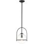 Quintiesse Somerset lampa wisząca 1x60 W czarna-przezroczysta QN-SOMERSET-P-C-BK zdj.1