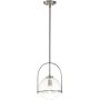 Quintiesse Somerset lampa wisząca 1x60 W przezroczysta-szczotkowany nikiel QN-SOMERSET-P-C-BN zdj.1