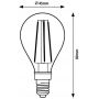 Rabalux Filament-LED żarówka LED 1x6W 3000K E14 filamentowa 2015 zdj.2