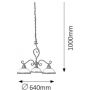 Rabalux Elisett lampa wisząca 3x60 W brązowa 2753 zdj.2