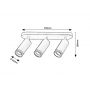 Rabalux Senobia lampa podsufitowa 3x35 W czarna 73035 zdj.2