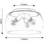 Rabalux Ursula lampa podsufitowa 3x40W czarny/przydymiony 3189 zdj.2