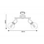 Rabalux Pablo lampa podsufitowa 2x40 W czarna 3977 zdj.2