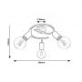 Rabalux lampa podsufitowa 3x40 W czarna 3978 zdj.2