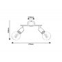 Rabalux Lamar lampa podsufitowa 2x40 W czarna 3987 zdj.2