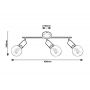 Rabalux Lamar lampa podsufitowa 3x40 W czarna 3988 zdj.2