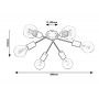 Rabalux Lamar lampa podsufitowa 6x40 W czarna 3990 zdj.2
