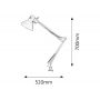 Rabalux Arno lampa biurkowa 1x60 W biała 4214 zdj.2