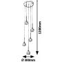 Rabalux Kassia lampa wisząca 5x5 W przezroczysta 5396 zdj.2