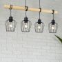 Rabalux Fabian lampa wisząca 4x40W czarny/drewno 5247 zdj.4
