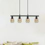 Rabalux Indiana lampa wisząca 4x25W czarny mat/naturalny 5284 zdj.4