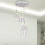 Rabalux Aviana lampa wisząca 4x6W LED biała/mosiądz/przezroczysta 5032 zdj.5
