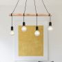 Rabalux Pablo lampa wisząca 4x40W czarny mat/drewno 3980 zdj.4