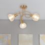 Rabalux Holly lampa podsufitowa 3x40W mosiądz/bursztynowy 5548 zdj.5
