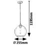 Rabalux Tanesha lampa wisząca 1x40W czarny/dymny 6438 zdj.2