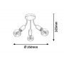Rabalux ALMUS lampa podsufitowa 3x60 W czarna 6808 zdj.2