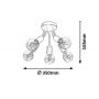 Rabalux ALMUS lampa podsufitowa 5x60 W czarna 6809 zdj.2