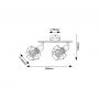 Rabalux Fran lampa podsufitowa 2x40 W czarna 71066 zdj.2