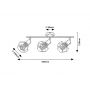 Rabalux Fran lampa podsufitowa 3x40 W czarna 71067 zdj.2
