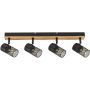 Rabalux Metta lampa podsufitowa 4x14W czarny/dąb 71154 zdj.4