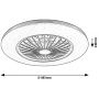 Rabalux Dalfon 2 plafon 1x48 W z wentylatorem biały-czarny 71330 zdj.2
