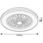 Rabalux Dalfon 2 plafon 1x48 W z wentylatorem biały-czarny 71331 zdj.2