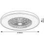 Rabalux Dalfon 2 plafon 1x72 W z wentylatorem biały-czarny 71334 zdj.2