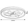 Rabalux Fanricius plafon 1x40 W z wentylatorem biały-srebrny 71335 zdj.2