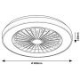 Rabalux Dalfon 2 plafon 1x40 W z wentylatorem biały-czarny 71336 zdj.2