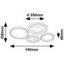 Rabalux Aranis lampa podsufitowa 4x40 W biała-czarna 71378 zdj.2