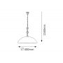 Rabalux Aurelia lampa wisząca 1x60W mosiądz/biała 7138 zdj.2