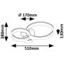 Rabalux Amilia lampa podsufitowa 3x24 W biała-czarna 71385 zdj.2