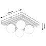 Rabalux Noxelle lampa podsufitowa 4x5 W czarna-drewno 71462 zdj.2