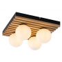 Rabalux Noxelle lampa podsufitowa 4x5 W czarna-drewno 71462 zdj.1