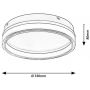Rabalux Seraphiel lampa podsufitowa 18 W czarna 71478 zdj.2
