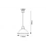 Rabalux Wilbour lampa wisząca 1x50 W biała 72014 zdj.2