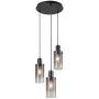 Rabalux Fumea lampa wisząca 3x60 W czarna-przydymiona 72038 zdj.3